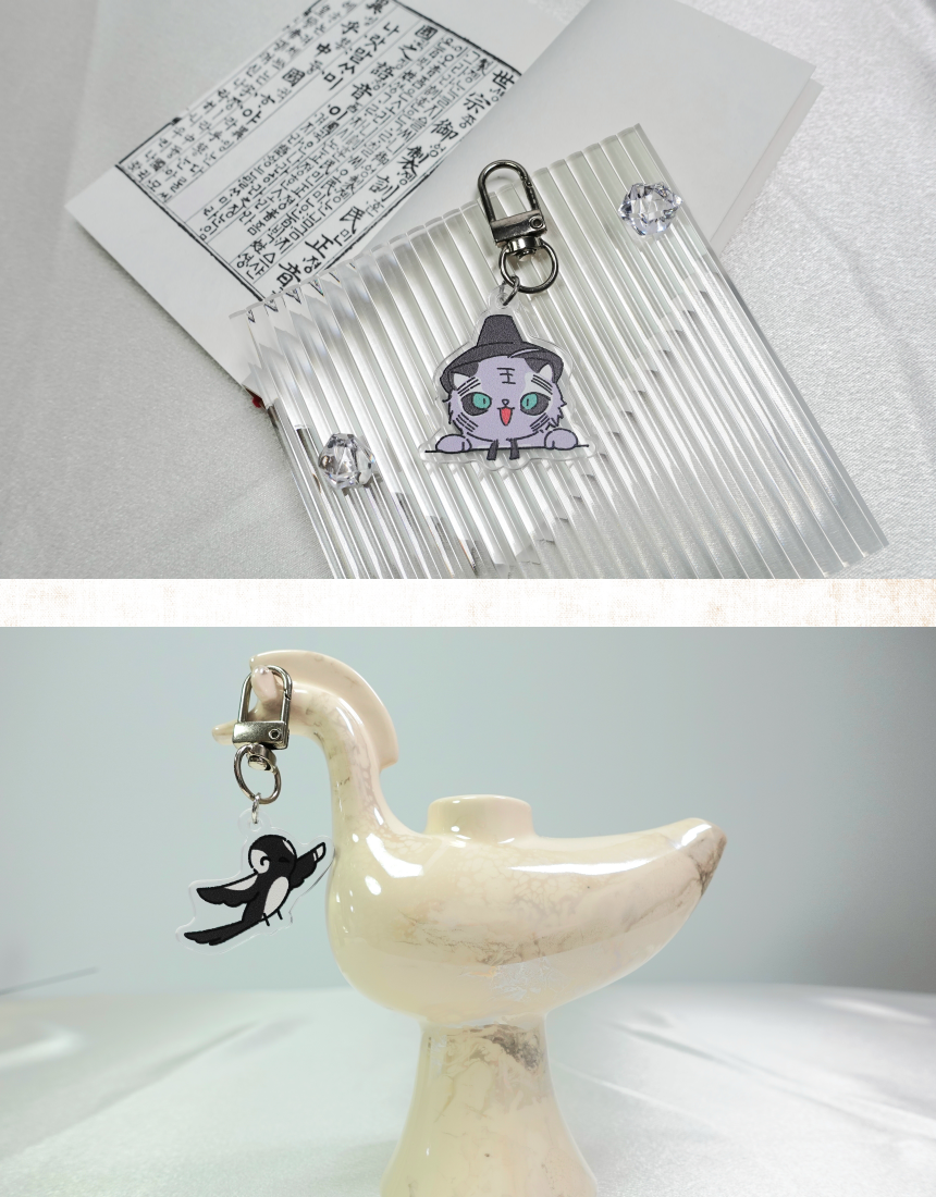 Korean Traditional Culture Acrylic Keyring Set (8 Designs) _ 韓国伝統文化イラストアクリルキーホルダー 8種セット _ 韩国传统文化插画亚克力钥匙扣套装(8款)_ 한국 전통 문화 일러스트 아크릴 키링 8종 세트