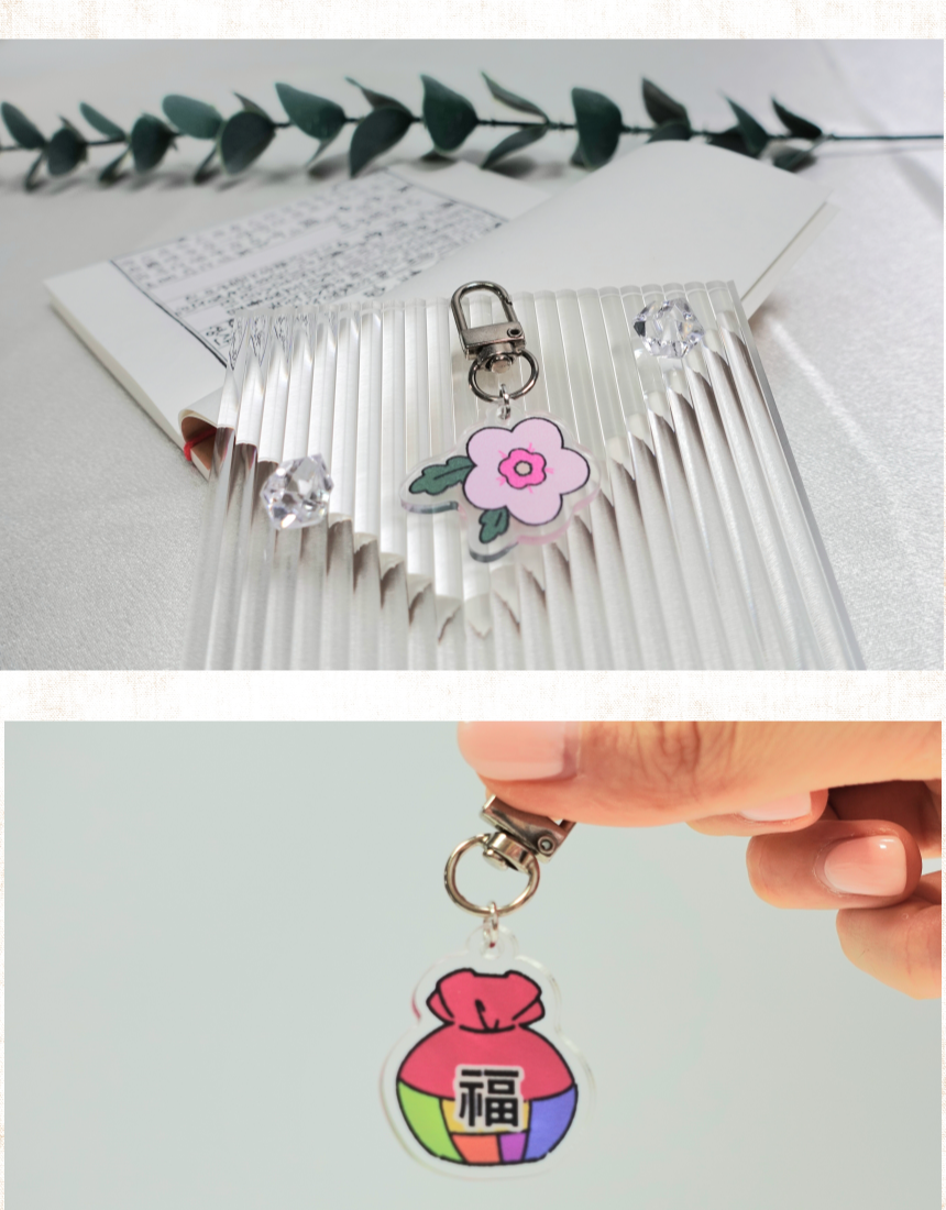 Korean Traditional Culture Acrylic Keyring Set (8 Designs) _ 韓国伝統文化イラストアクリルキーホルダー 8種セット _ 韩国传统文化插画亚克力钥匙扣套装(8款)_ 한국 전통 문화 일러스트 아크릴 키링 8종 세트