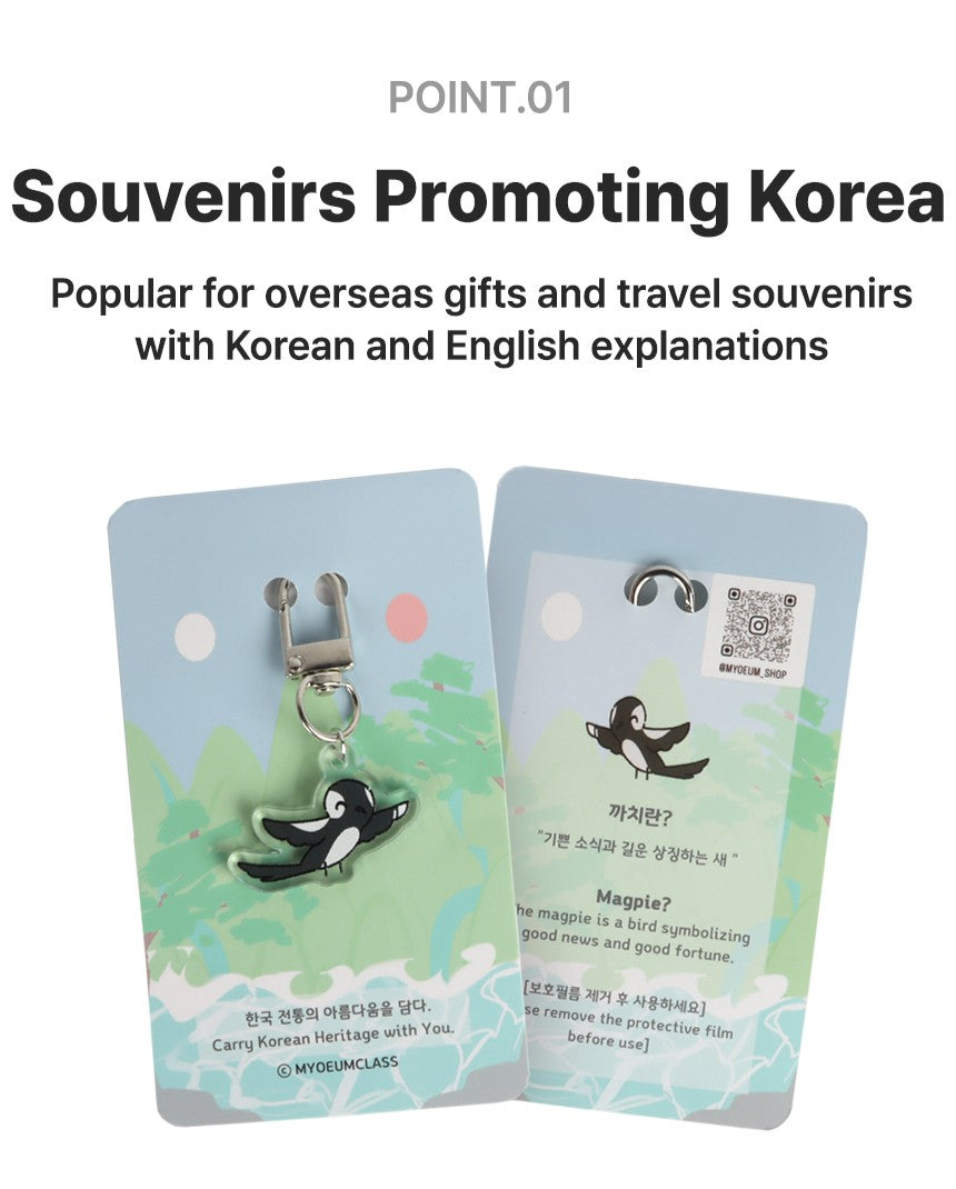 Korean Traditional Culture Acrylic Keyring Set (8 Designs) _ 韓国伝統文化イラストアクリルキーホルダー 8種セット _ 韩国传统文化插画亚克力钥匙扣套装（8款）_ 한국 전통 문화 일러스트 아크릴 키링 8종 세트